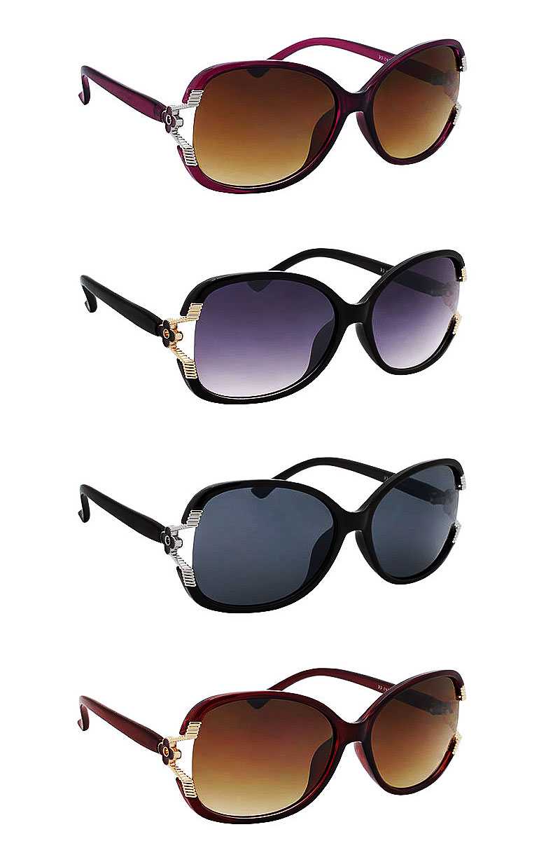 Poly Pollyanna Polarized Polycarbonate Uv400 Black-Brown-Purple Fashion Plus Sunglass Collection