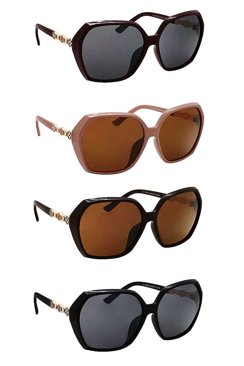 Polly Pollyanna Black, Brown, Brown, Black, UV Polarized Shatterproof Butterfly Sunglasses