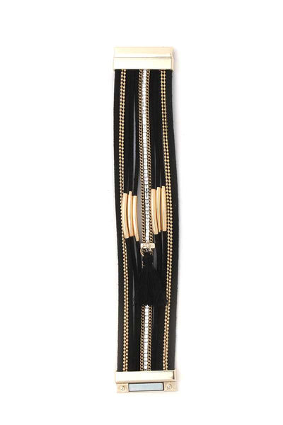 Tassel Multi Layered Magnetic Bracelet