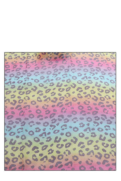 Fashion Rainbow Color Leopard Print Scarf