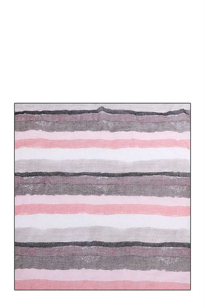 Chic Water Color Stripe Print Scarf