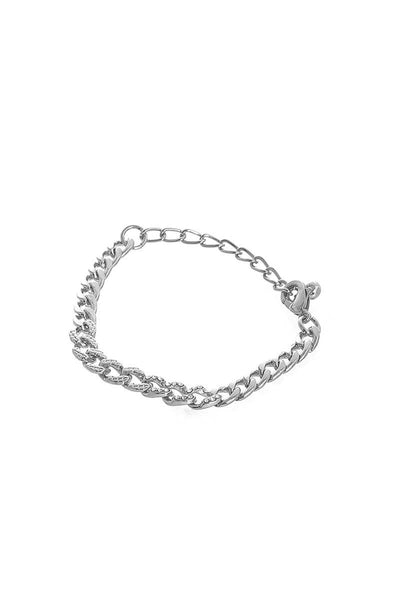 Stylish Rhinestone Accent Thick Chain Bracelet
