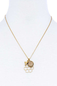 Fashion Bee Hive Pendant Necklace