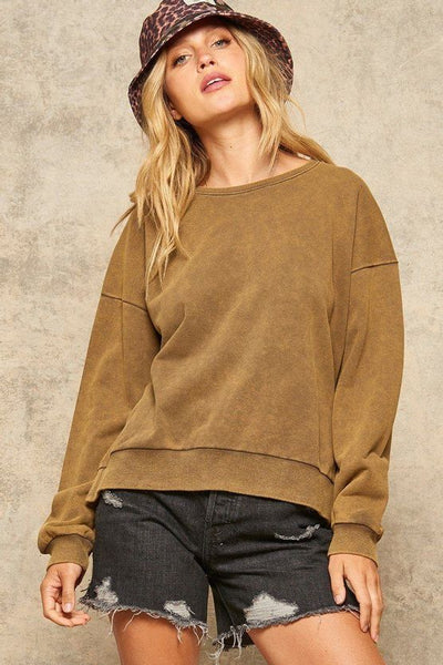 A Mineral Wash Knit Sweater