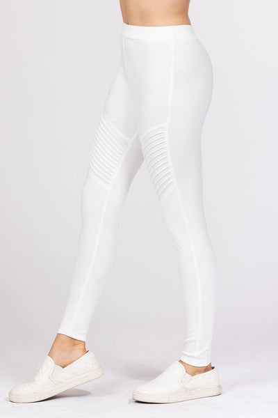 Paulina PantsFreak Rayon/Nylon/Spandex Blend Long Ponte Pintuck Detail Pants (Off White)