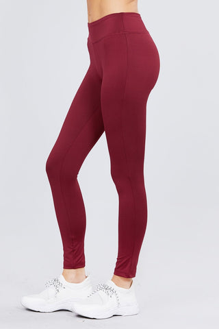 Our Best 90% Polyester 10% Spandex Long Workout/Jogger Activewear Pants (Burgundy)