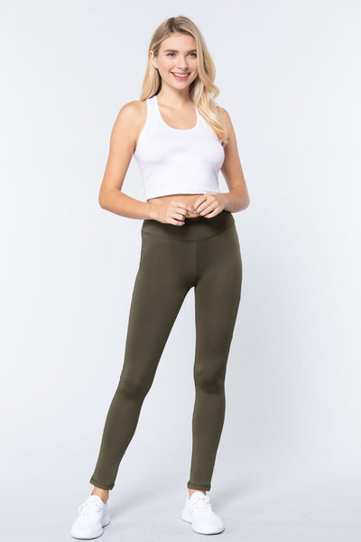 Our Best 90% Polyester 10% Spandex Long Workout/Jogger Activewear Pants (True Olive)