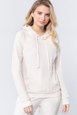 Moesha Felicia Cotton Blend French Terry Pullover Hoodie (Natural Oatmeal)