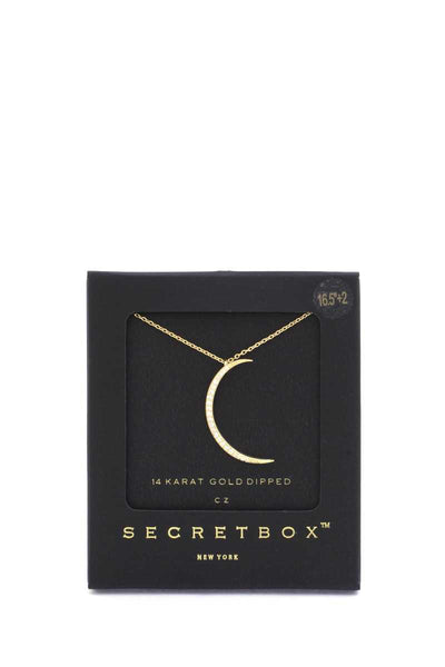 Secret Box Crescent Moon Pendant Necklace