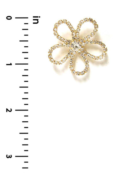 Flower Rhinestone Stud Earring