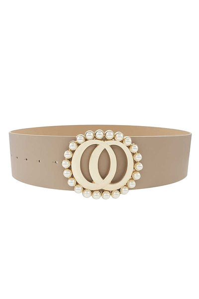 Fashion Double Joined Round Pearl Style Belt