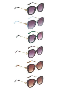 Amazing Lens Pearl Style Decorated Temple Sunglasses