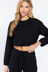 Adjustable Waist French Terry Top