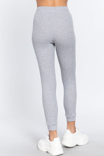 Our Best Cotton/Polyester Blend Waist Band Side Pocket Thermal Pants (Heather Grey)