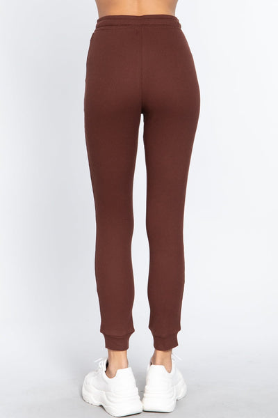 Our Best Cotton/Polyester Blend Waist Band Side Pocket Thermal Pants (Sepia)