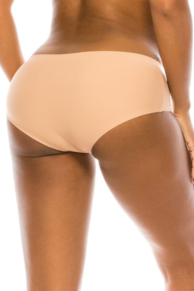 Our Best 90% Nylon 10% Spandex No Line Solid Laser Cut Panty (Nude)