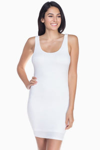 Paloma Pomona Pullover 96% Rayon 4% Spandex Simple Sexy Solid Color Sleeveless Scoop Neckline Knit Mini Dress (Off White)