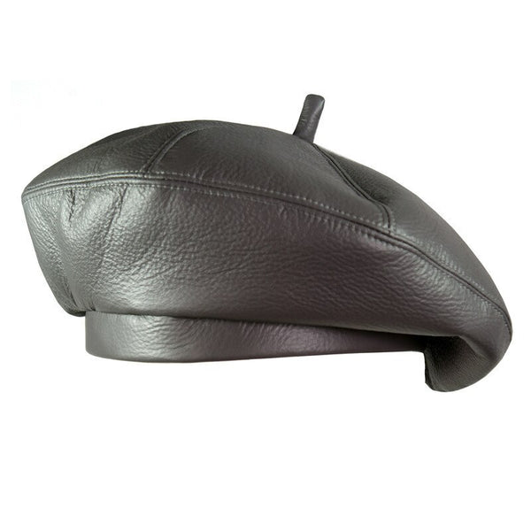 2020 Fashion Women PU Leather Octagonal Caps Newsboy Cap Vintage Bonnet Beret Style Retro Leather Hat Cowboy