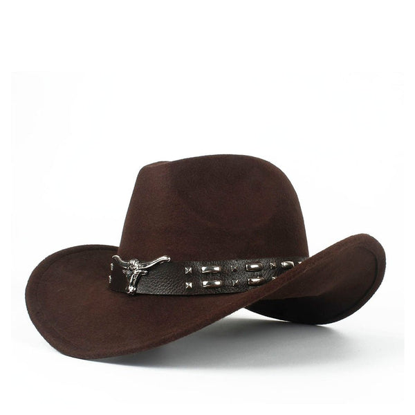 2 Size Women Men Hollow Western Cowboy Hat With Tauren Belt Winter Autumn Jazz Outback Jazz Toca Sombrero Cap Size 56-58cm