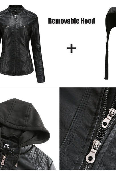 2021 New Women Autumn Winter Faux Leather Jackets Coats Women Black PU Motorcycle Leather Clothes for Women  Y2k Jacket