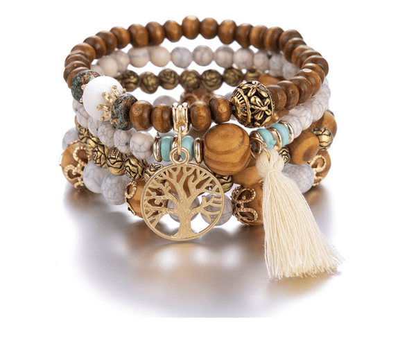 Bohemian Style Multi-Layer Wood Bead Beaded Bracelet,  Factory Direct Supply Jewelry, Wholesale Jewelry